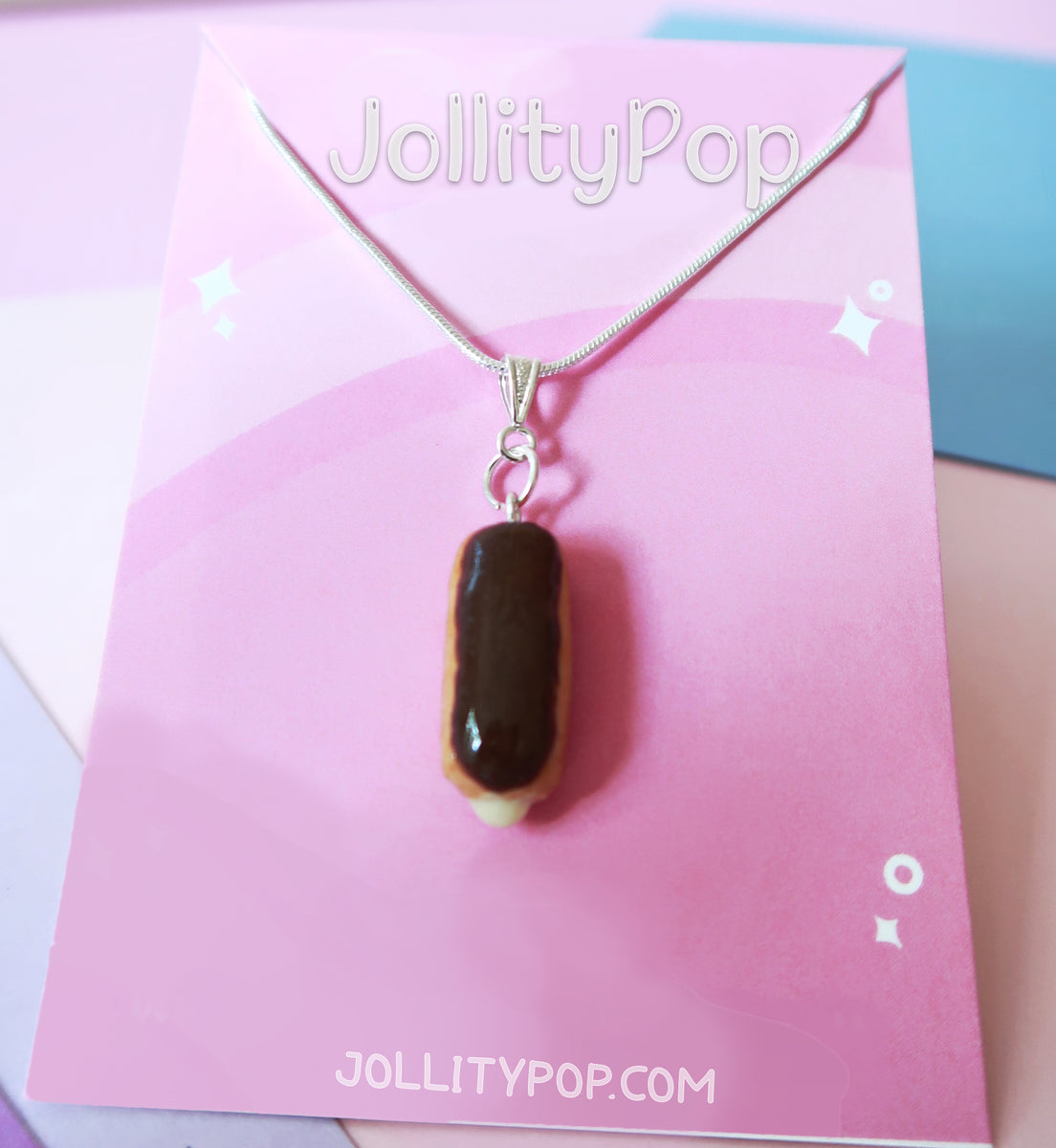 Handmade Polymer Clay Eclair Charm or Earrings - Main Image