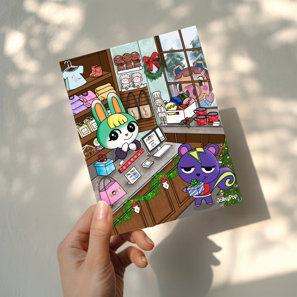 Animal Crossing Christmas Store Art Print