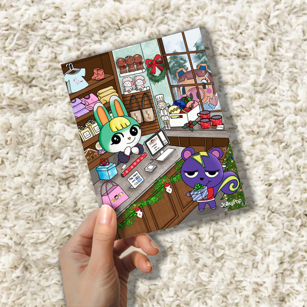 Animal Crossing Christmas Store Art Print