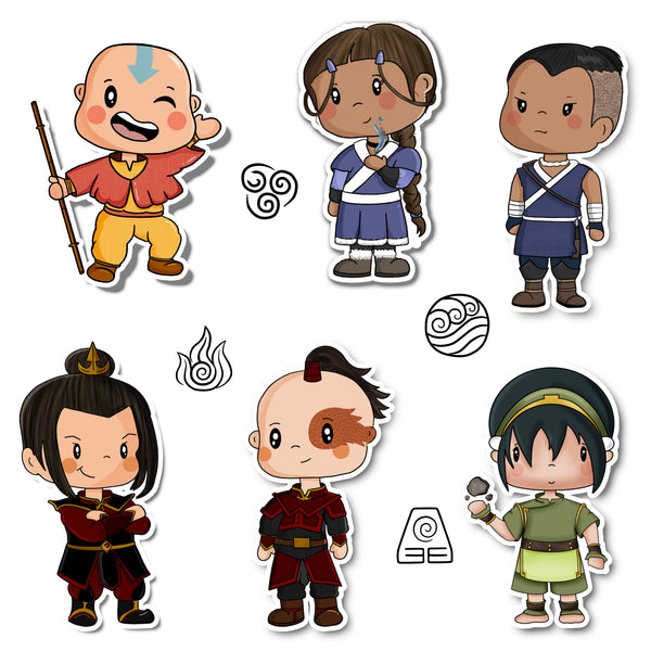 Avatar Last Airbender Sticker Sheet