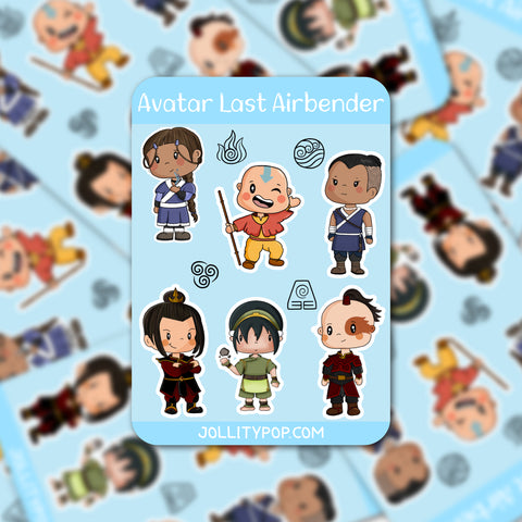 Avatar Last Airbender Sticker Sheet