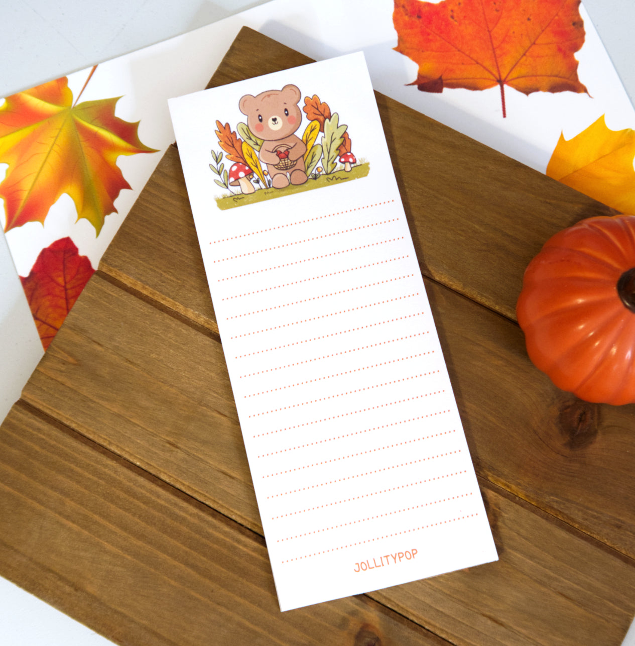 Autumn Bear Notepad - JollityPop