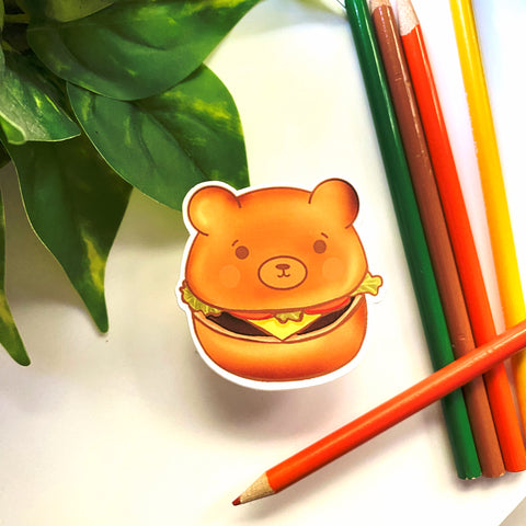 Burger Bear Sticker