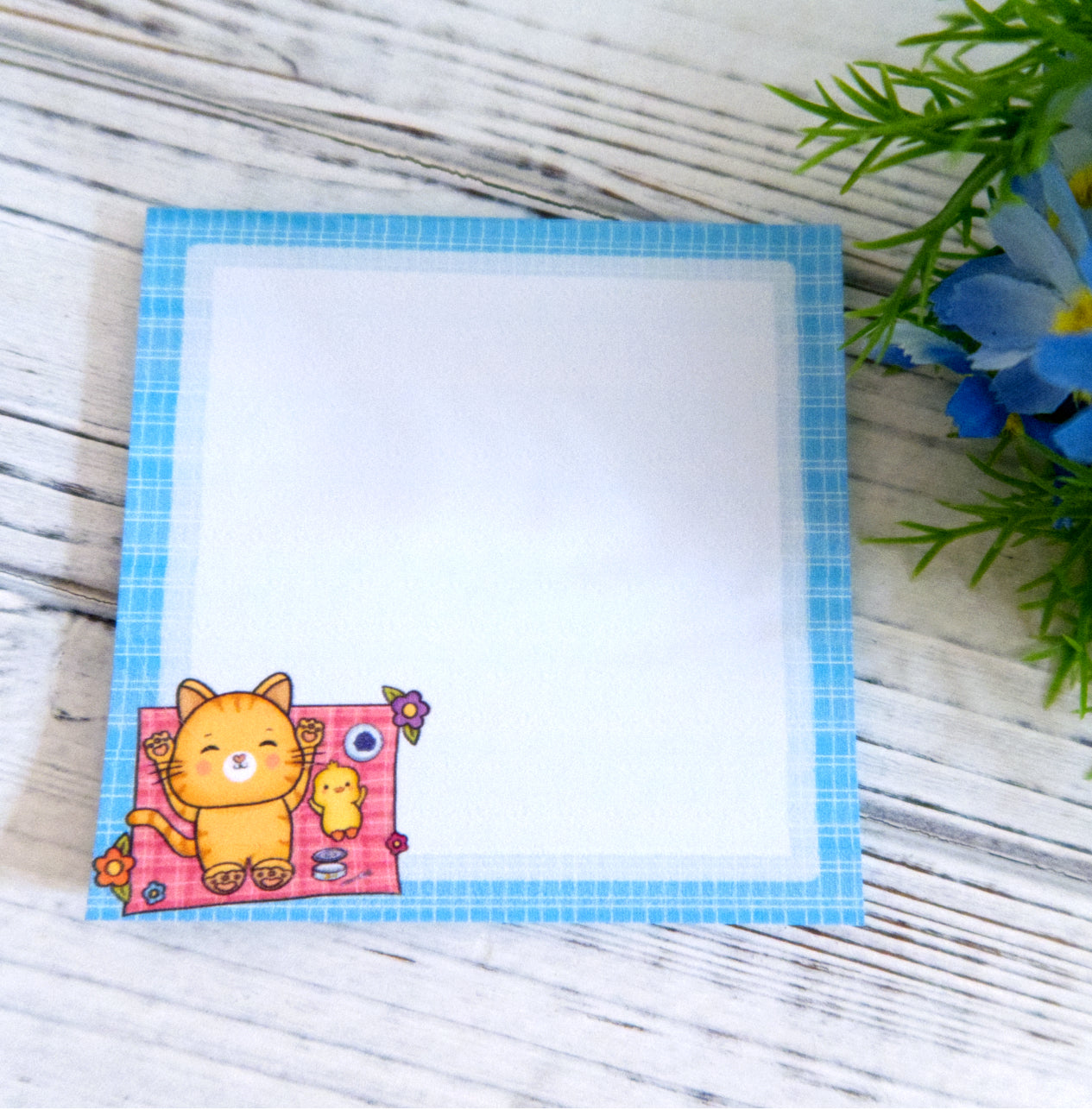 Cat and Duck Picnic Notepad - JollityPop