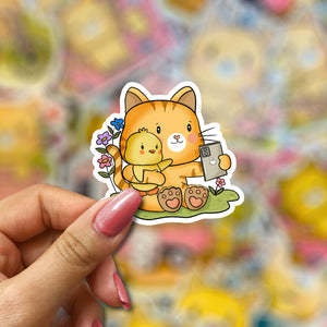 Cat Taking a Selfie Sticker - JollityPop