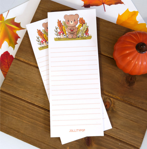 Autumn Bear Notepad - JollityPop