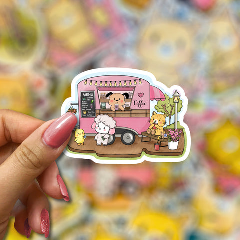 Cute Coffee Cafe and Friends Sticker - JollityPop