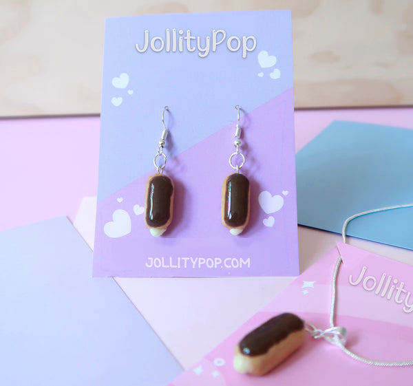 Handmade Polymer Clay Eclair Charm or Earrings - JollityPop