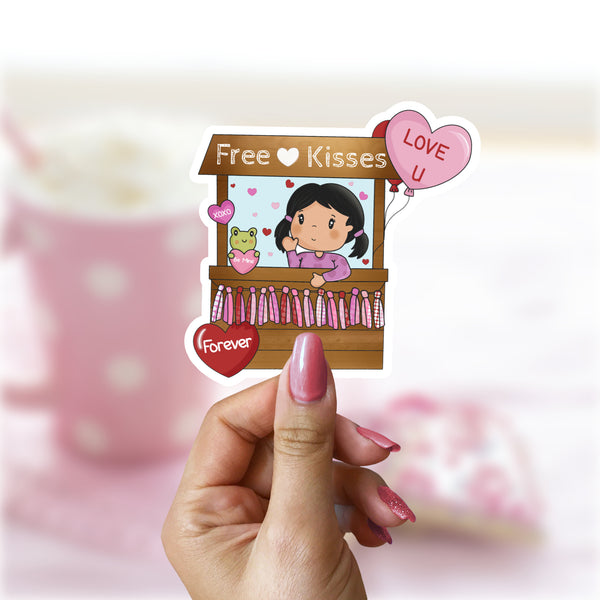 Kissing Booth Valentine's Day Sticker