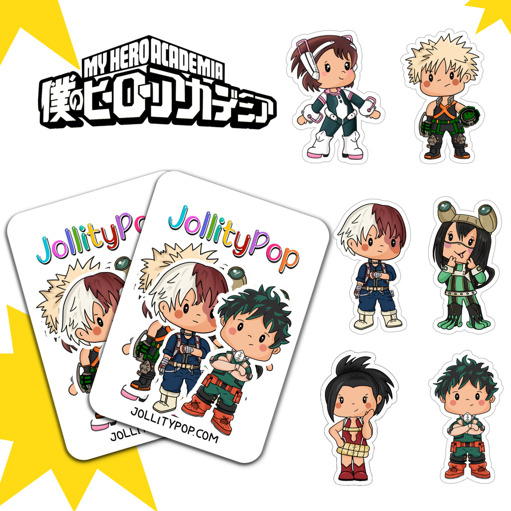 Mha Sticker Color MHA Hero Sticker Pack