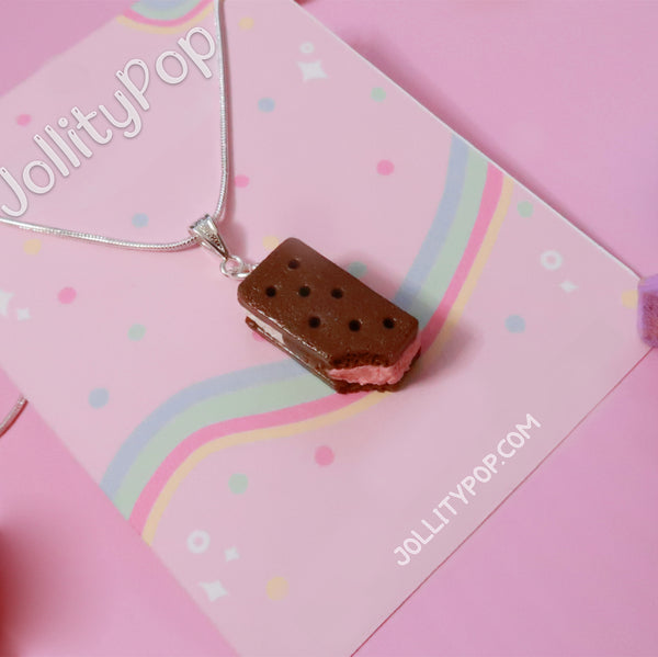 Neapolitan Ice Cream Sandwich Clay Charm - JollityPop