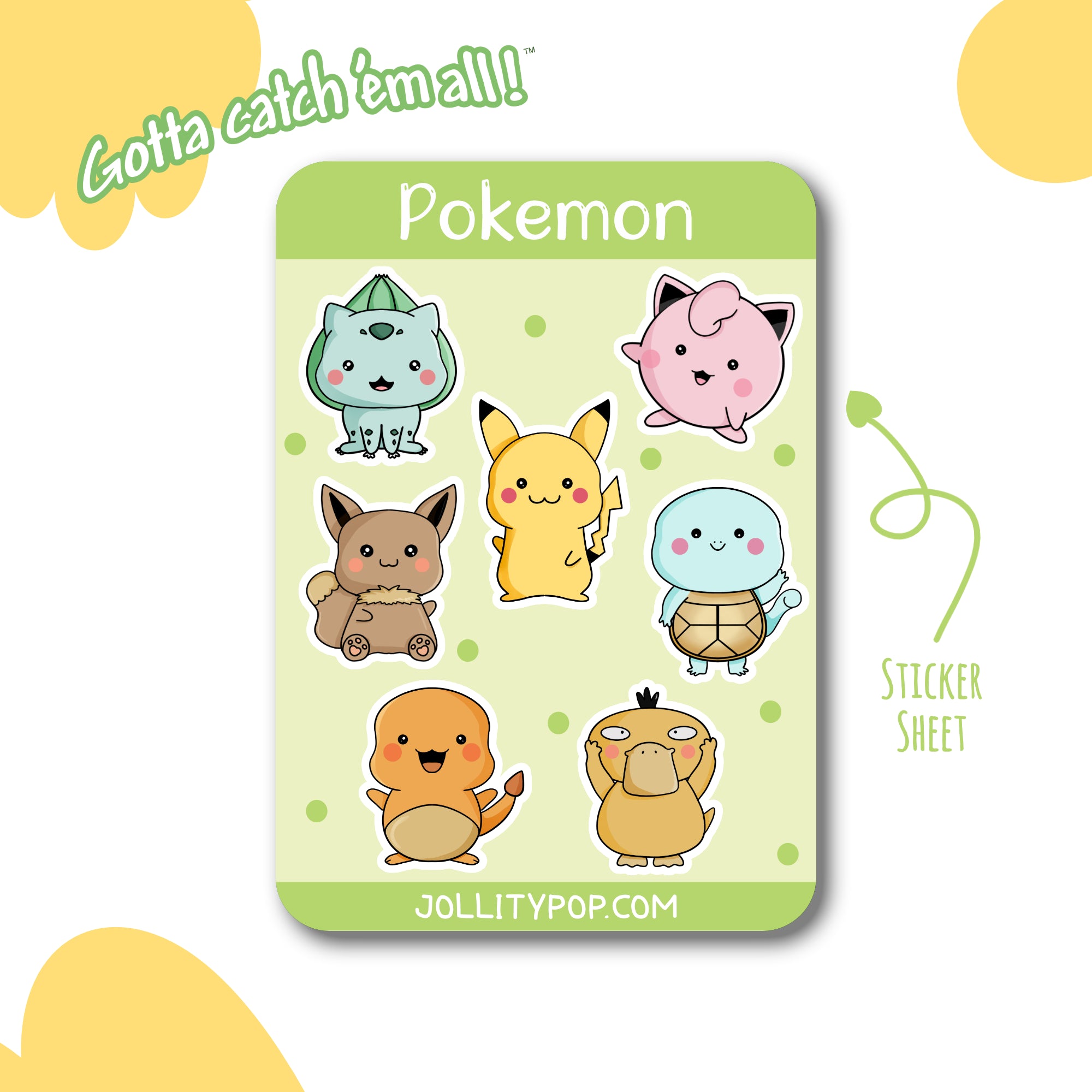 Pokemon Sticker Sheet