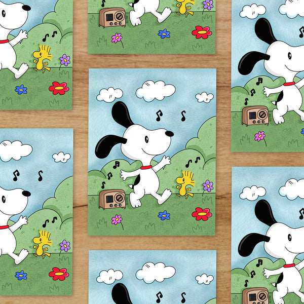 Snoopy and Woodstock Print
