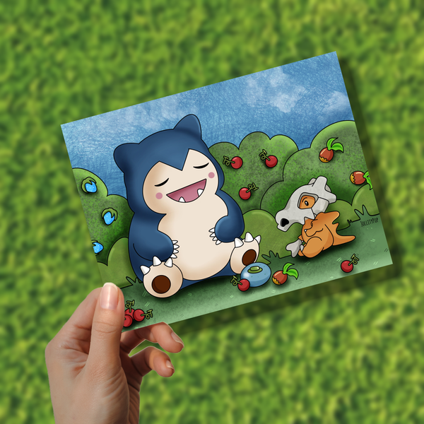 Snorelax and Cubebone Print