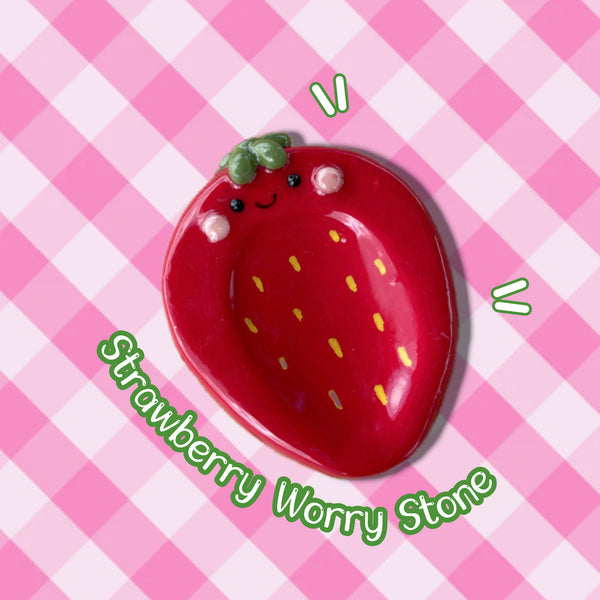 Strawberry Worry Stone