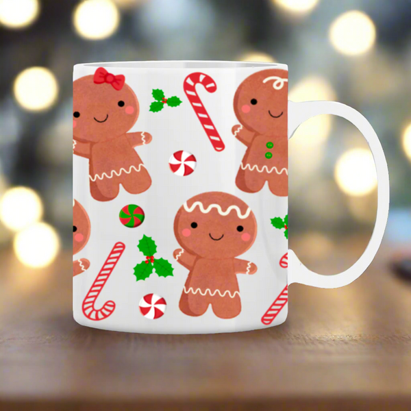 Gingerbread Men Cookie Ceramic Mug