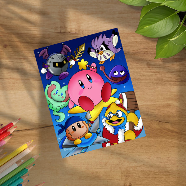 Kirby and Friends Art Print