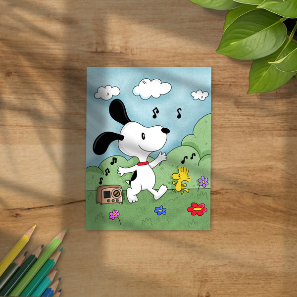Snoopy and Woodstock Print
