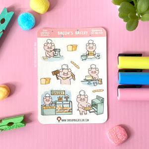 Bacon's Bakery Sticker Sheet - JollityPop