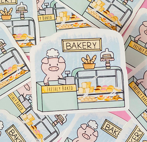 Piggy's Bakery Die Cut Sticker - JollityPop