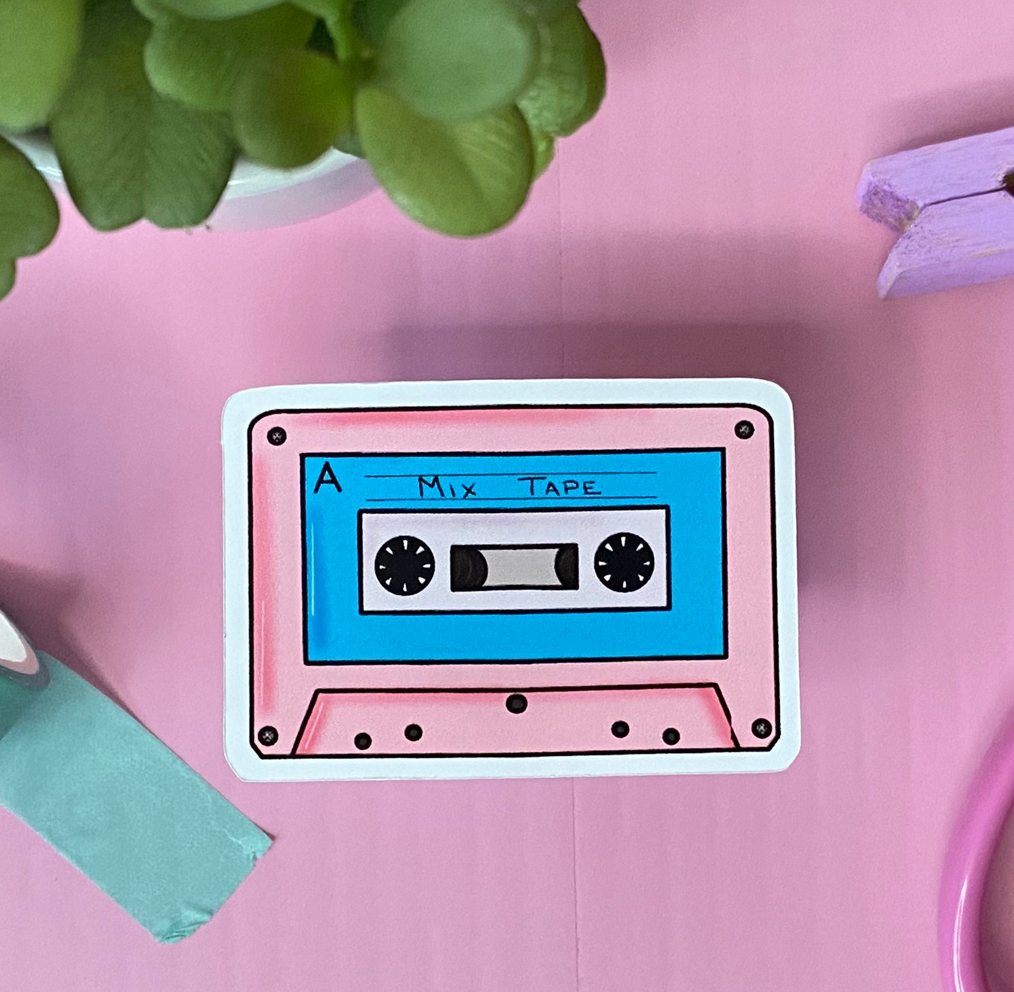 Cassette Tape Sticker - JollityPop