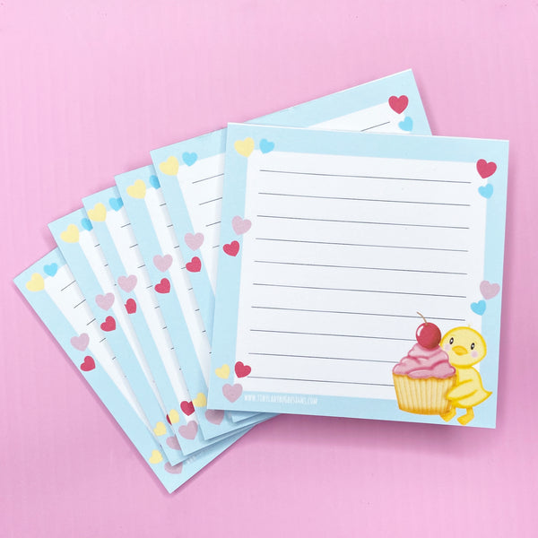 Chick with Cupcake Notepad - JollityPop