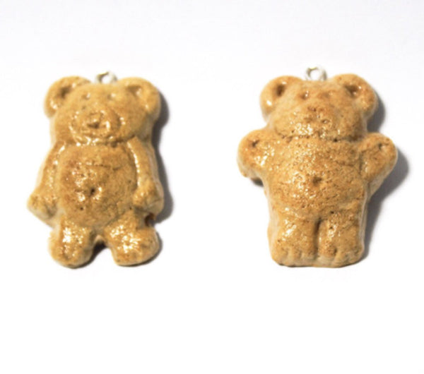 Polymer Clay Bear Grahams Charm or Keychain - JollityPop