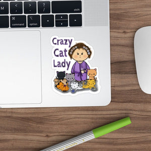 Crazy Cat Lady Vinyl Sticker - JollityPop