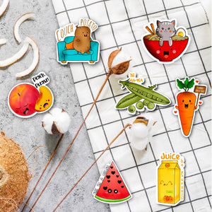 Food Cuties Die Cut Stickers - JollityPop