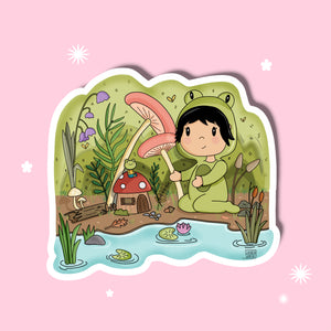 Froggy Girl Sticker - JollityPop