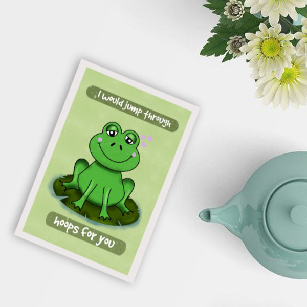 Cute Frog Greeting Card - JollityPop