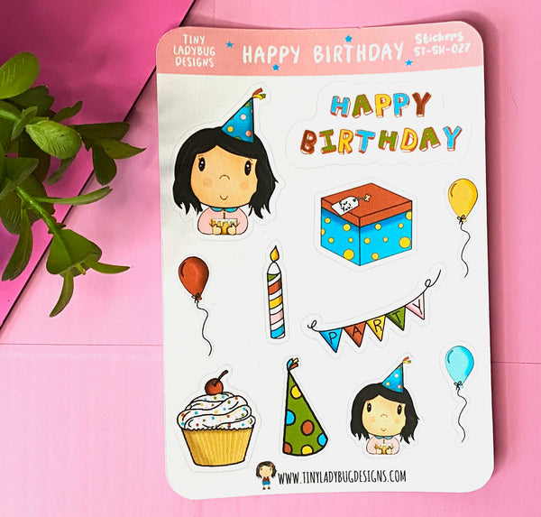 Happy Birthday Planner Sticker Sheet - JollityPop