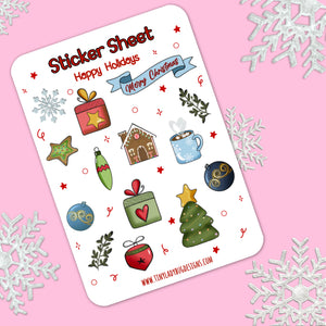 Happy Holidays Sticker Sheet - JollityPop