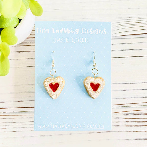 Linzer cookie earrings - JollityPop