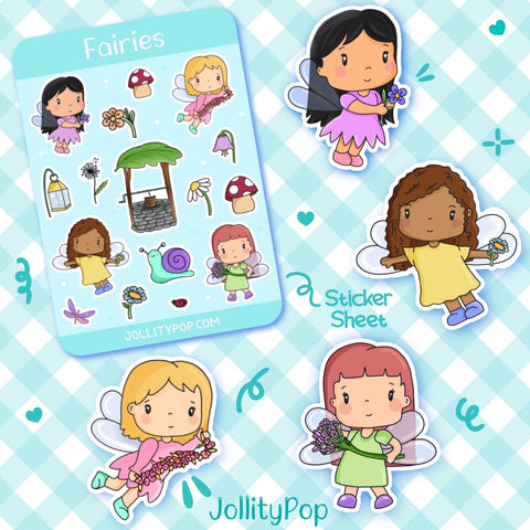 Fairies Sticker Sheet - JollityPop