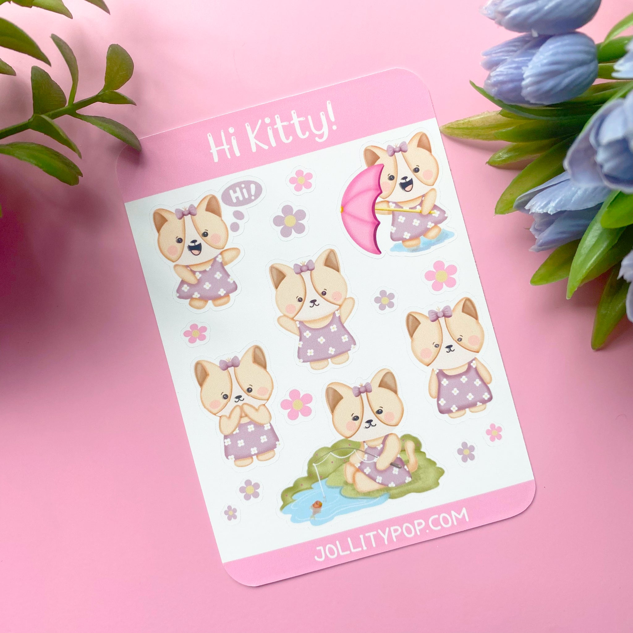 Kitty Spring Sticker Sheet - JollityPop