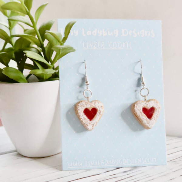 Linzer cookie earrings - JollityPop