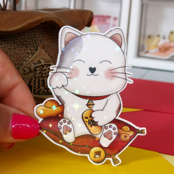 Lucky Cat Sticker - JollityPop