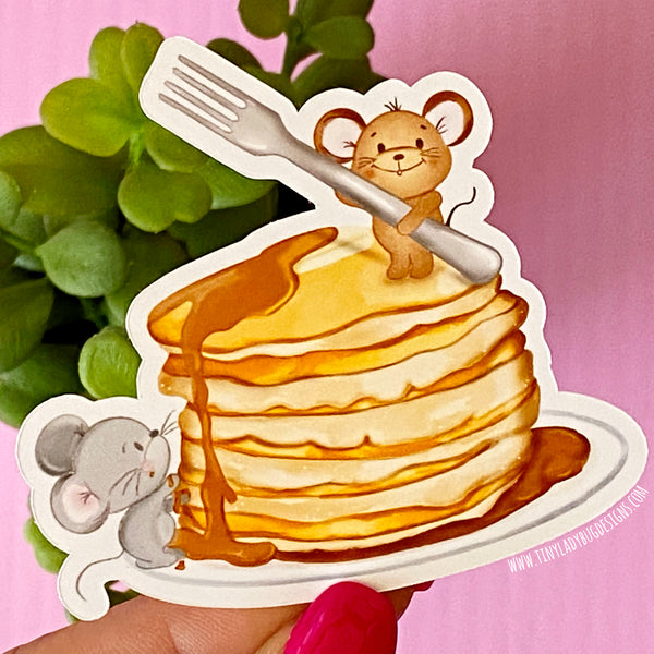 Mice and Pancakes Sticker - JollityPop