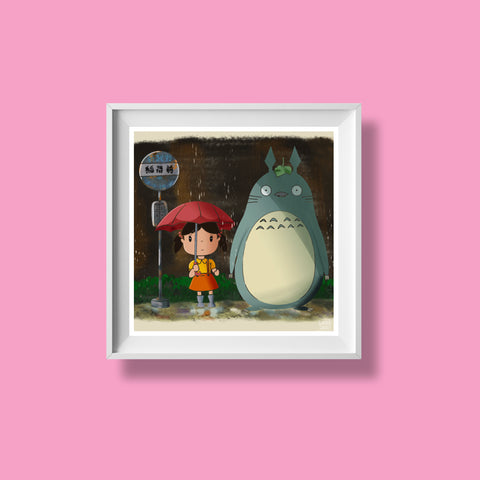 At The Bus Stop Art Print - JollityPop