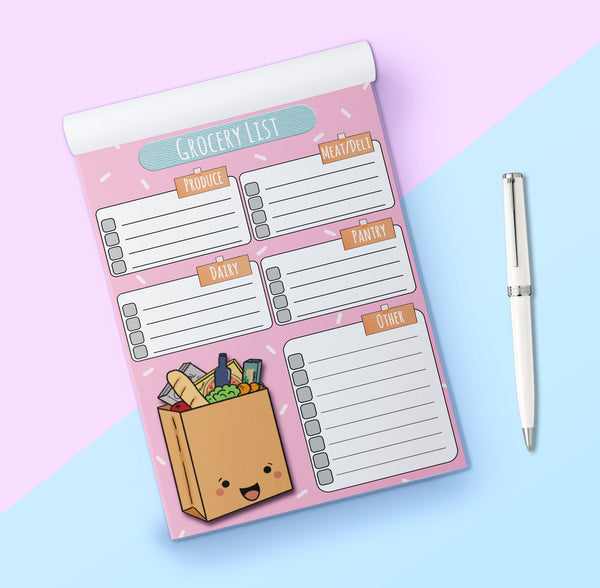 Grocery List Notepad - JollityPop