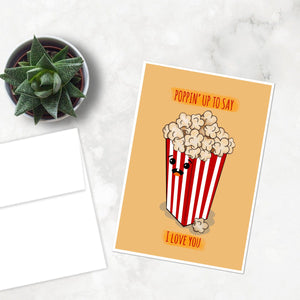 Kawaii Popcorn Greeting Card - JollityPop