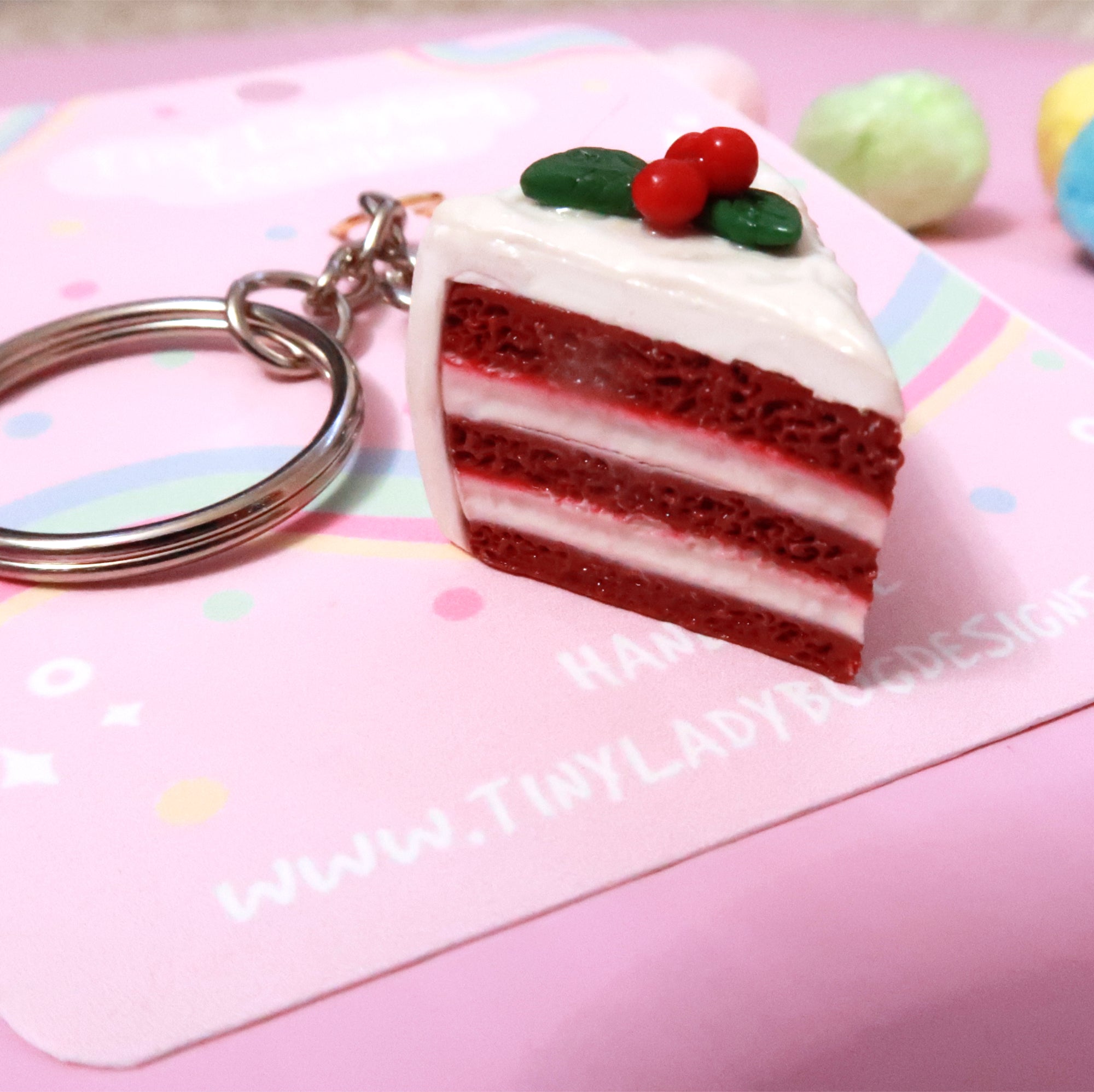 Polymer Clay Red Velvet Cake - JollityPop