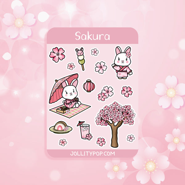 Sakura Sticker Sheet - JollityPop