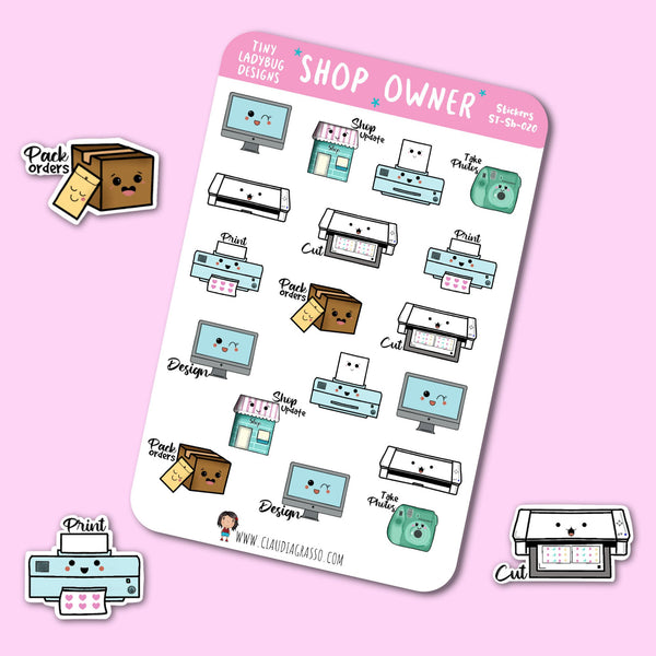 Shop Owner Sticker Sheet - JollityPop