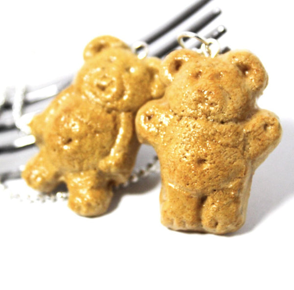 Polymer Clay Bear Grahams Charm or Keychain - JollityPop