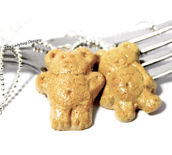 Polymer Clay Bear Grahams Charm or Keychain - JollityPop