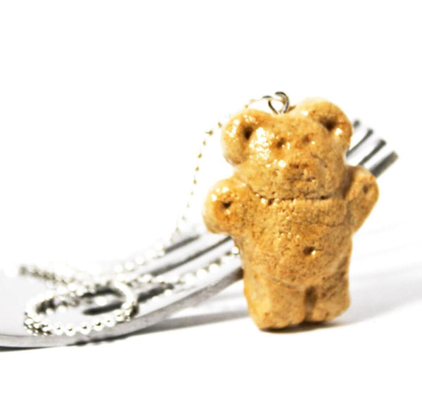 Polymer Clay Bear Grahams Charm or Keychain - JollityPop