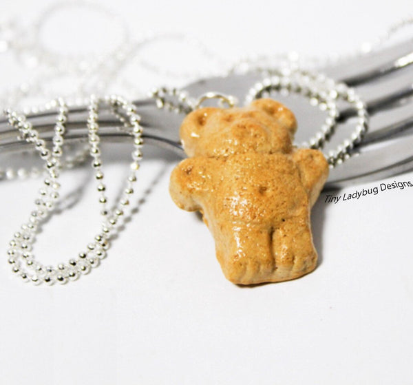 Polymer Clay Bear Grahams Charm or Keychain - JollityPop