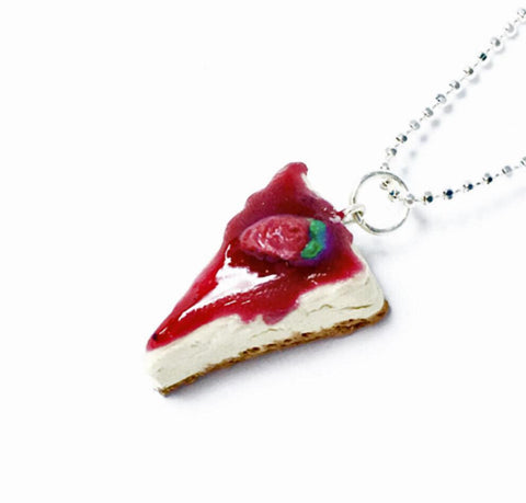 Polymer Clay Strawberry Cheesecake Charm - JollityPop